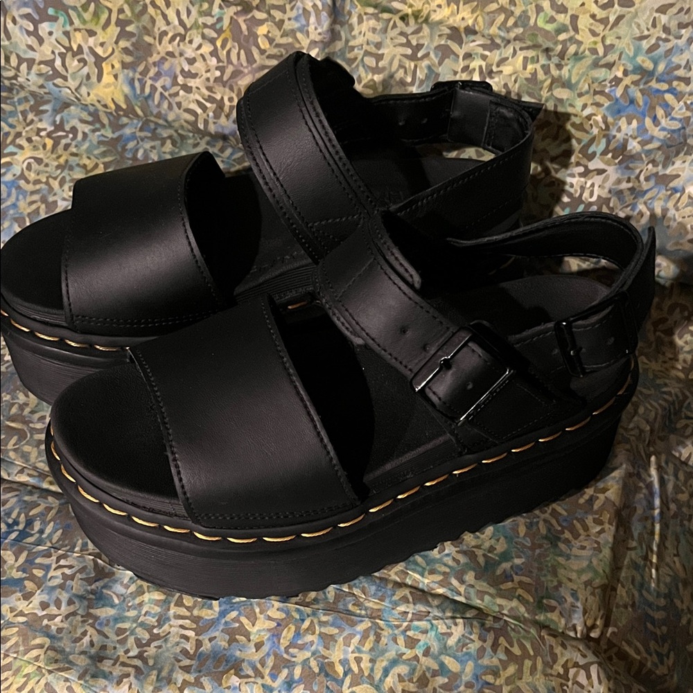 Dr Martens Black Platform Sandals